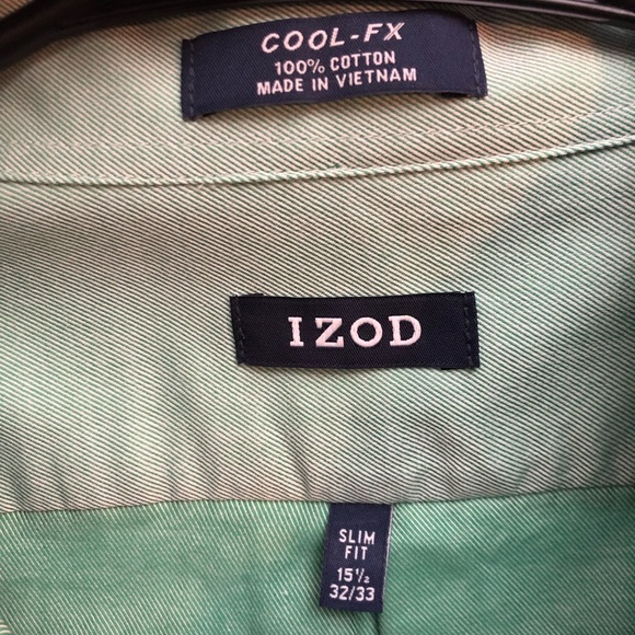 IZOD Cool FX Slim-Fit Button-Down Shirt (E) - Picture 4 of 4